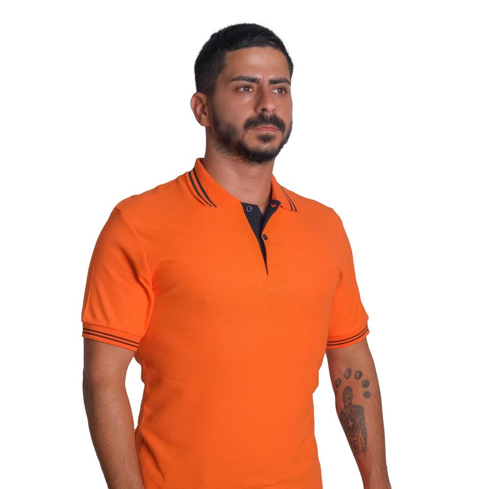 Polo Collar Combed Cotton T-shirt