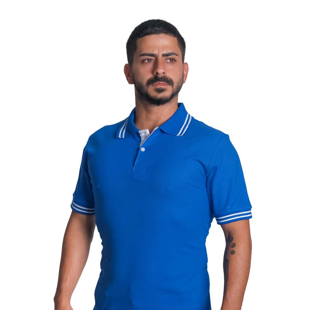 Polo Collar Combed Cotton T-shirt