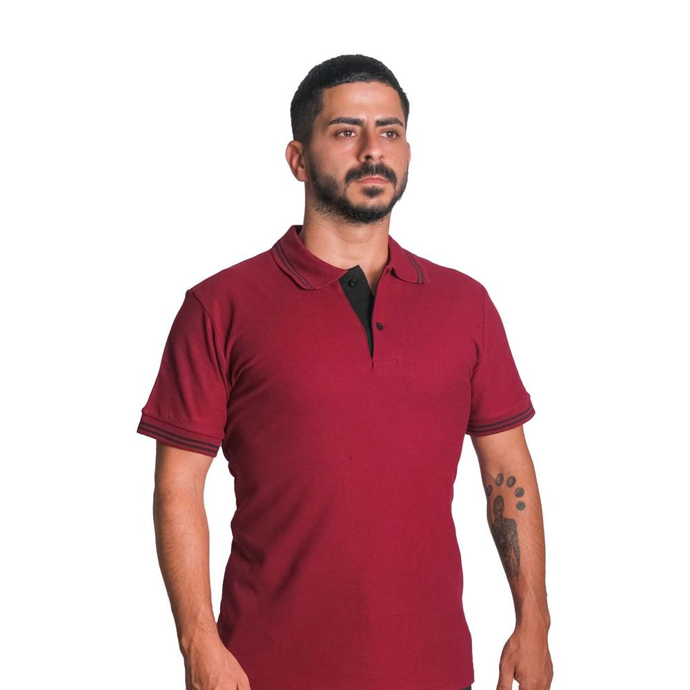 Polo Collar Combed Cotton T-shirt