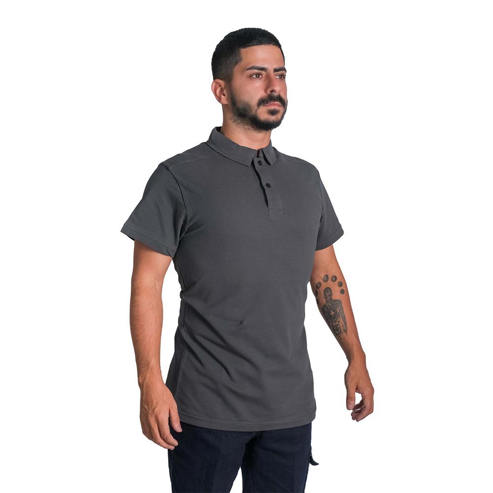 Shirt Collar Combed Cotton T-shirt